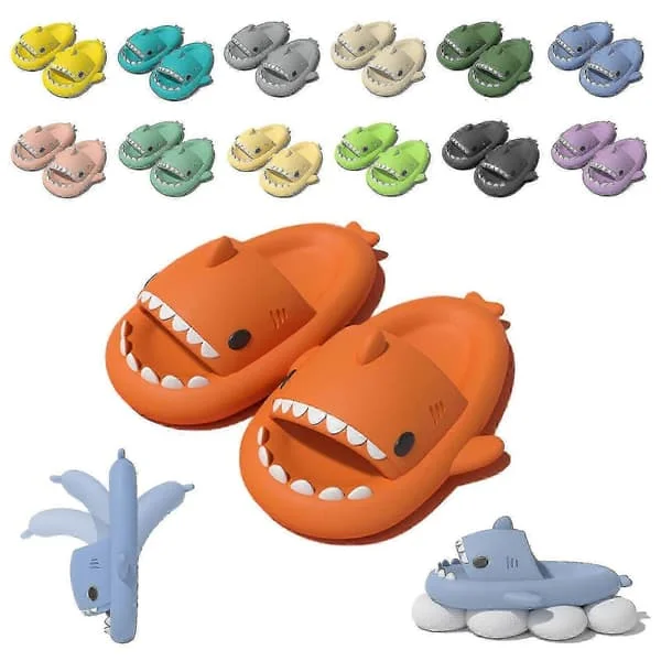 Shark Cloud Slippers, Søte hai-sandaler for kvinner og menn, sommer sandaler for gutter og jenter, spa plattformsko, sklisikre strandsko