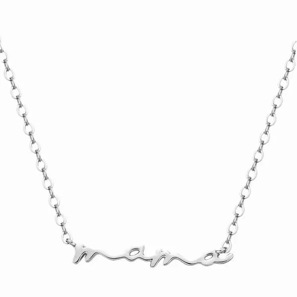 Mama Halsband i Rostfritt Stål Mors Dag Present Dam Smycken - Silver Silver