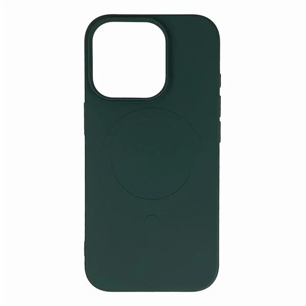 Liquid Silicone Case MagSafe for iPhone 16 Pro Max - tummanvihreä