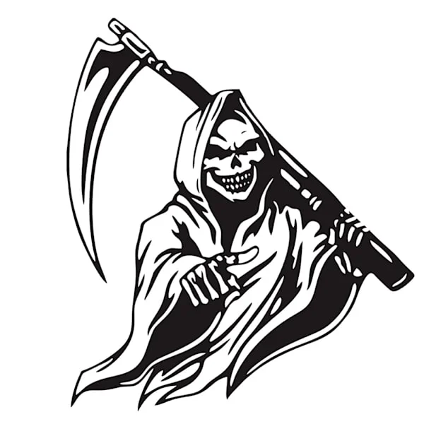 Grim Reaper Ljå Universal Veggdekal Klistremerke