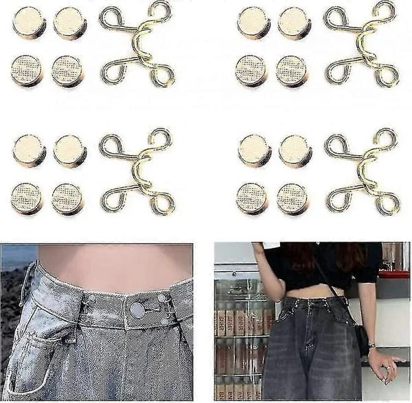 20 Stykker Justerbar Midje Spenne Forlengersett Jeans Forlenger Midje Forlenger Knapp For Bukser Justerbar Jeans Knapp Perfekt Passform Øyeblikkelig 