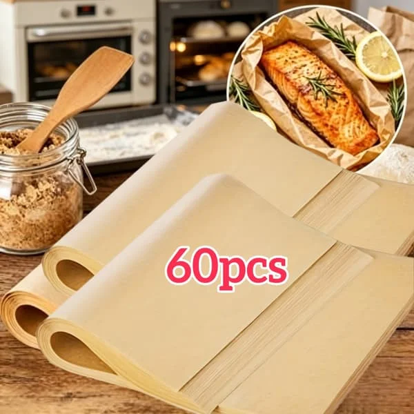 100 st kraftiga bakplåtspapper non-stick bakplåtspapper för airfryer ugn kaka bröd pizza enkel att lossa