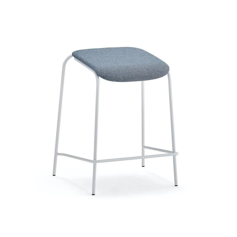 Hocker ATTEND, weiß/claugrau