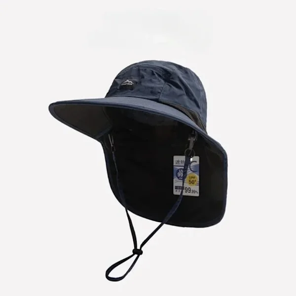 Unisex sommar Wide Brim Vattentät och snabbtorkande Panama Caps Outdoor Visor Bucket Hats Mesh Andningsbar solhatt med nackflik