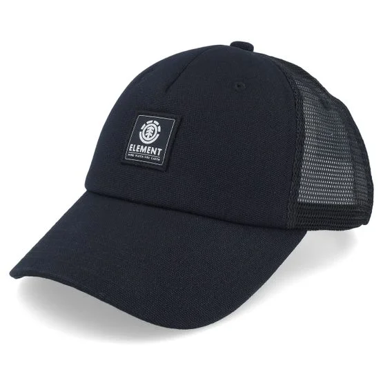 Element - Zwart trucker Cap - Icon Mesh Cap All Black Trucker @ Hatstore