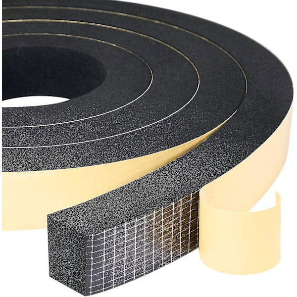 Skumpakning 2 ruller 25mm(b) X20mm(h) X2m(l) Tetning Værbestandig Støtsikkert Antikollisjonsmøbler