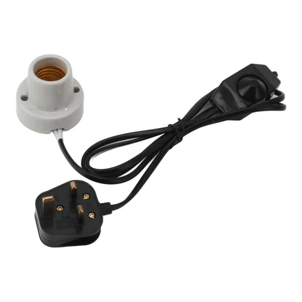 Keramisk varmelampeholder for reptiler Profesjonell E27-sokkel for øgler, skilpadder, UK-plugg 250V