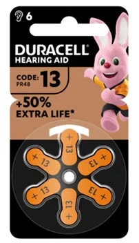 Duracell Easy Tab 13 Arancio Batteria per Apparecchio Acustico 6