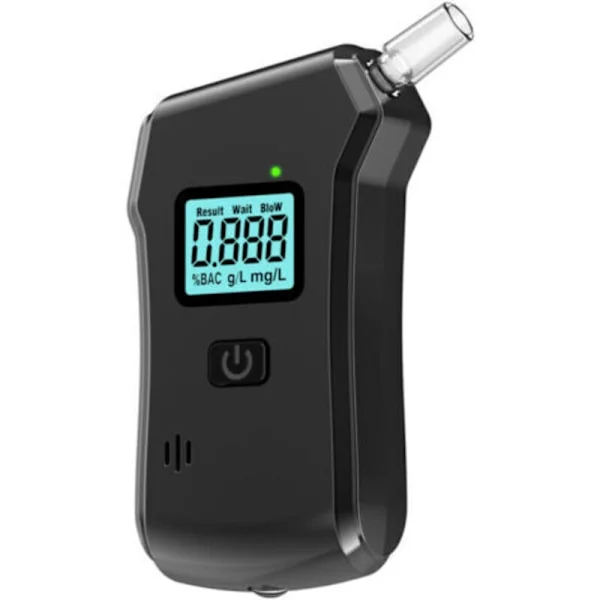 Elektronisk alkotester med blå digital LCD-skjerm, bærbar alkotester for hjem og fester, profesjonell alkotester