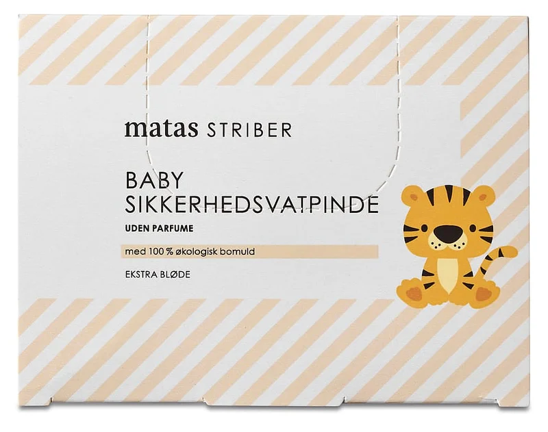 Matas Striber Baby Sikkerhedsvatpinde 60 stk., Medicin & Pleje, Vat & Vatpinde, Vatpinde