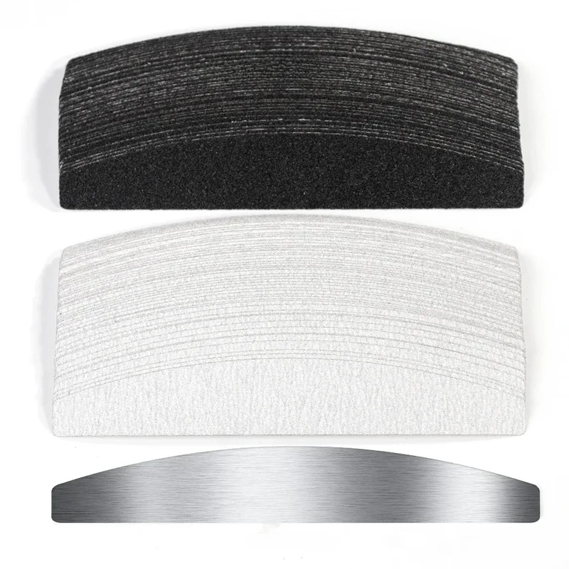 AliExpress - Ensemble de limes à ongles papier de verre de remplacement avec poignée en métal limes à ongles grain 100/180/240 bandes durables 