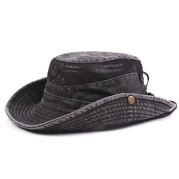 /EA/Justerbar Camping Bredskygget Fiske Kasket Bucket Hat Jungle Hat Solbeskyttelse Hat army green