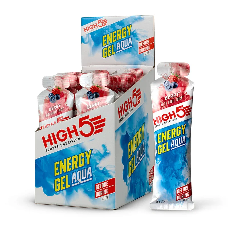 High5 Energy Gel Aqua Berry 66 g, Sport & Velvære, Protein & Energi, Energigel