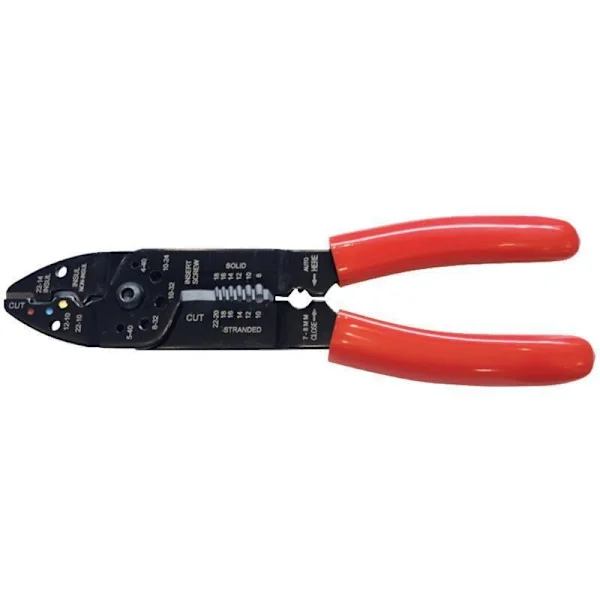 9-tommer Multifunktionel Elektrisk Ledningsafisolering, Krympetang, Ledningsklipper, Afisoleringstang, Krympetang, Skæretang (D)