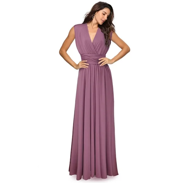 Flere slid-resistente Cross Backless Sexet Bandage One-Piece Kjole Lang Kjole