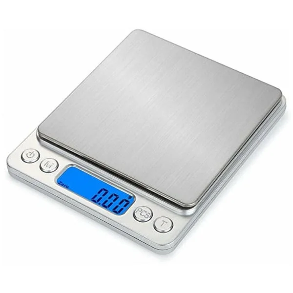 Køkkenvægt USB Opladbar 3kg/0,1g Digital Bagevægt, Elektronisk Præcisionsvægt i Rustfrit Stål