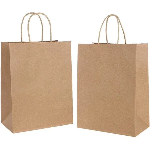 Presentpåse 30 st Kraftpapperspåse med handtag, Papperspåse för födelsedag, bröllop, jul och festfirande (tjock)