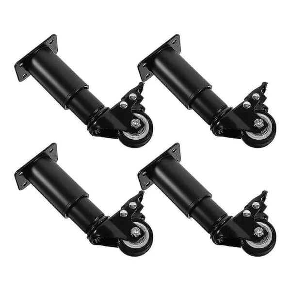 4 st Bordsben Justerbara Möbelben Skåp Byrå Ben Soffben Med Hjul