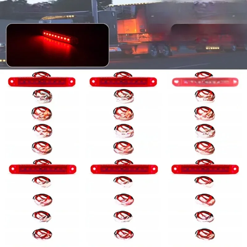 AliExpress - 30 pièces Feux de position latéraux à 9 LED, feux de freinage, feux de signalisation, feux de gabarit pour voiture, bus, UTE, remorque, 