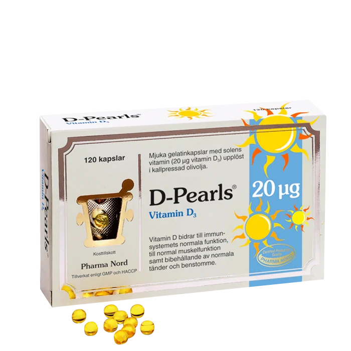 Pharma Nord D-Pearls, 20mcg/800IE 120 kapsler