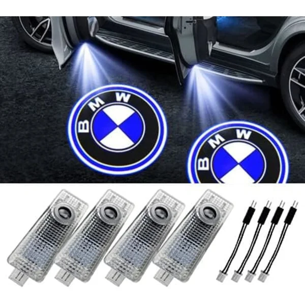 Bil Dør LED Lys Projektor, 4-Pak 3D Ghost Lights Opgradering welc_qudddd