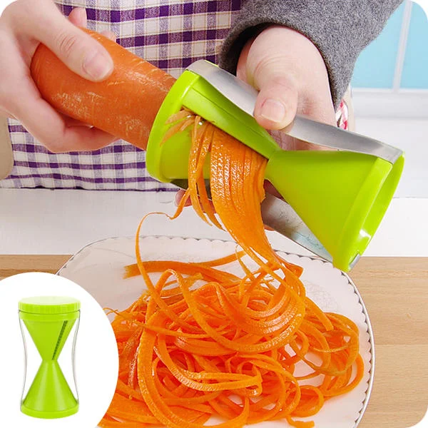 Vegetable Grater Handheld Spiral Vegetable Grater Fruit Vegetable Cutter Multifunction Save Time Kitchen Manual Shredding Tool