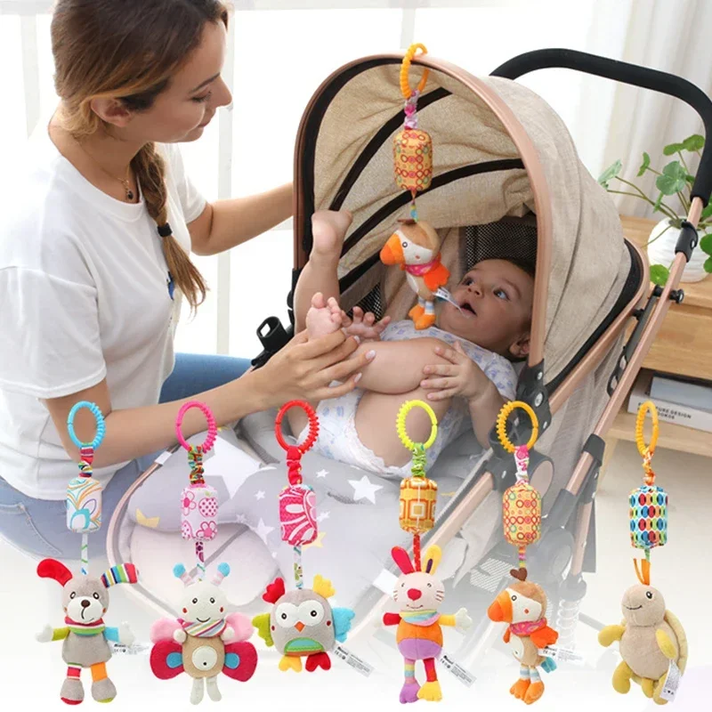 AliExpress - Baby Sensorische Hängende Rasseln Weiches Lernspielzeug Plüschtiere Kinderwagen Säuglingsauto Bett Kinderbett mit Beißring für Bebe Babys