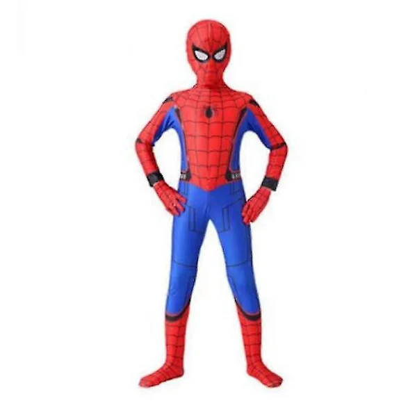【NX】Spiderman Cosplay-kostyme kompatibelt med barn, Far From Home Spiderman-kostyme, Halloween Cosplay-kostyme BLÅ