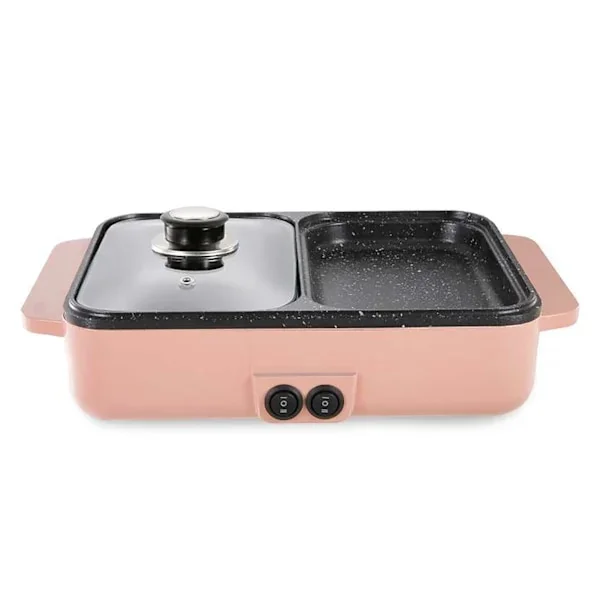 /EA/Elektrisk Inomhusgrill Snabb Uppvärmning Lätt att Rengöra Mini Elektrisk Stekpanna för Hemmets Sovsal EU-kontakt 220V