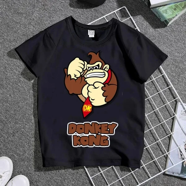 Super Marios Bros Cosplay T-skjorter for barn Søt Anime Figur Waluigi Wario Peach Toad Luigi Menn Kvinner Kort Ermet Tee Topper