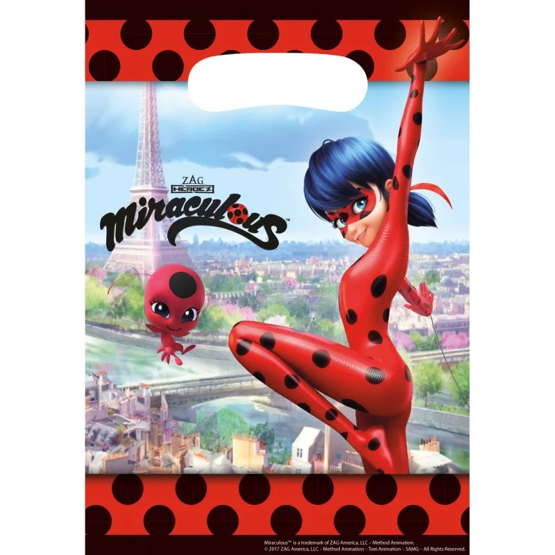 Godispåsar Miraculous 8-pack - Miraculous Ladybug Kalas Dekoration - Kalaslagret.se