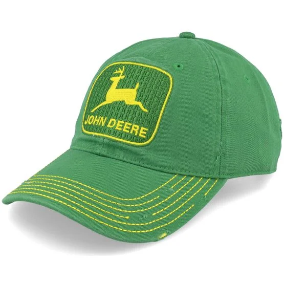 John Deere - Grön unconstructed Keps - Vintage Green Dad Cap @ Hatstore