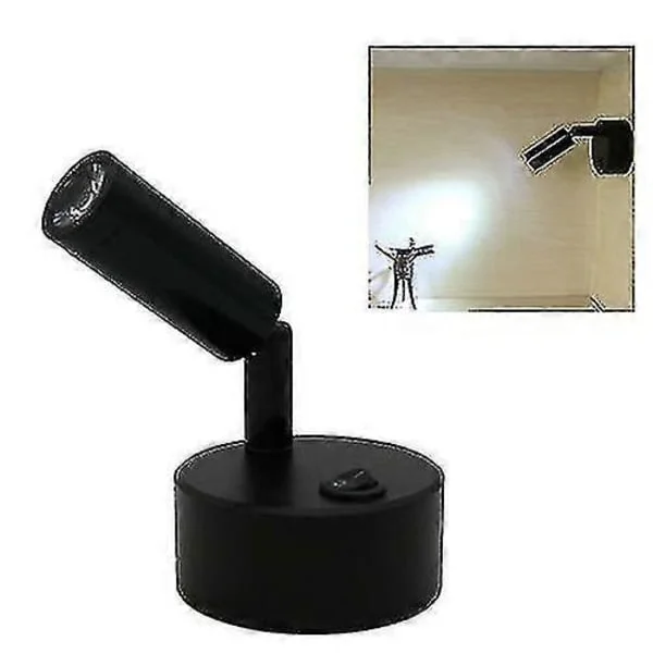 【DENGTU】LED-spotlight för skåpbelysning 3W LED batteridriven lampa spotlight svart