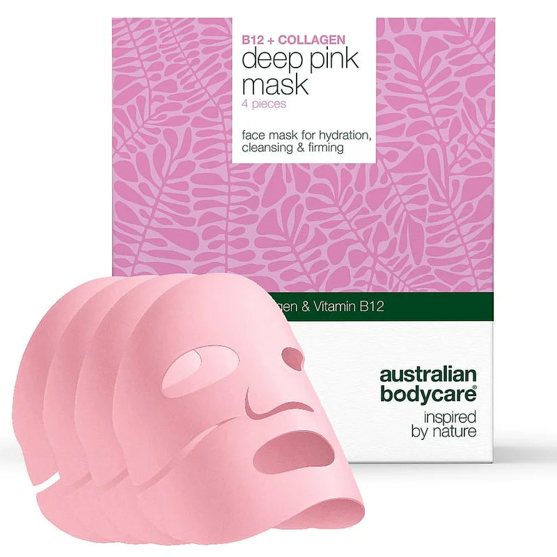 Australian Bodycare Collagen & Vitamin B12 Pink Mask 4 Masker, Hudpleje, Masker, Sheet Masker