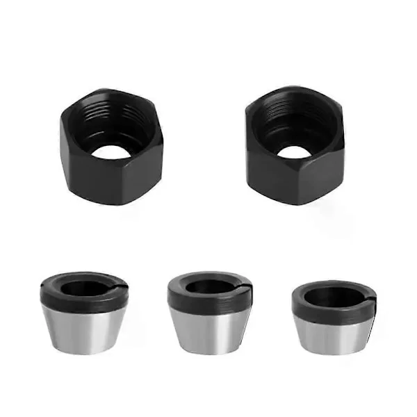 6mm/8mm/635mm Spännhylsa med mutter Gravyr Trimmer Maskin Elektrisk Fräs Tillbehör