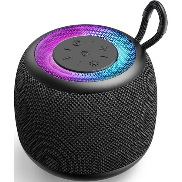 Bluetooth Speaker Mini Portable Wireless Outdoor Speaker with RGB Lights 360° Surround Stereo Bass Bluetooth V5.3 Small Speakers