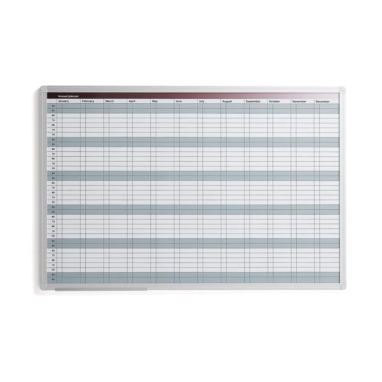 Magnetic planning board MARION, year planner, 900x600 mm