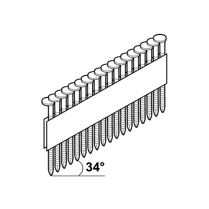 ESSVE M-Fusion Maskinspiker 34°, rundt hode 3,1x90mm, Innfesting