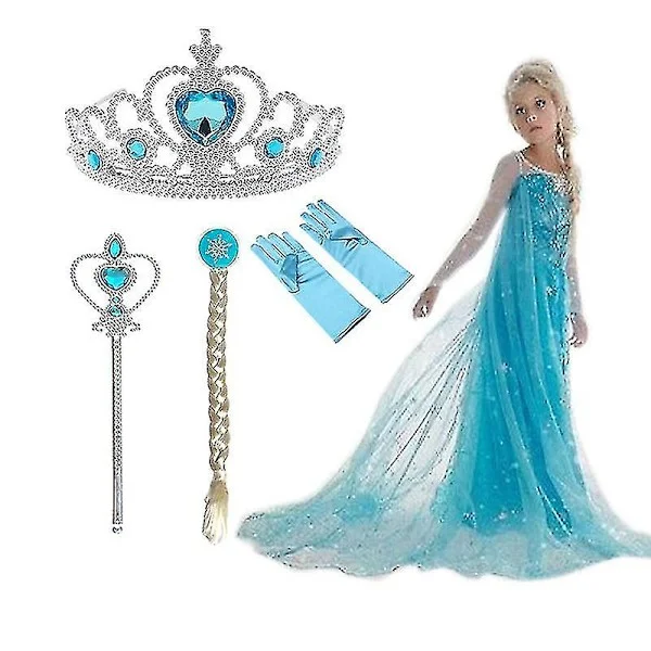 Ny Elsa Klänning Flickor Sommarklänning Prinsessa Cosplay Kostym Klänningar För Barn Jul Födelsedag Fancy Party Vestidos Menina