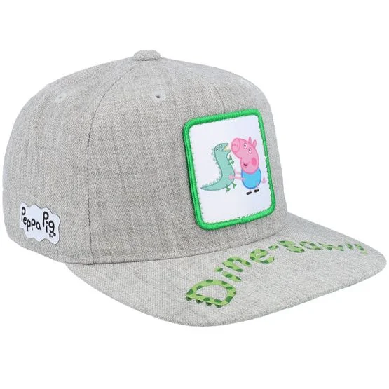 Peppa Pig - Grå snapback Caps - Kids Dine-saw George Patch Heather Grey Snapback @ Hatstore