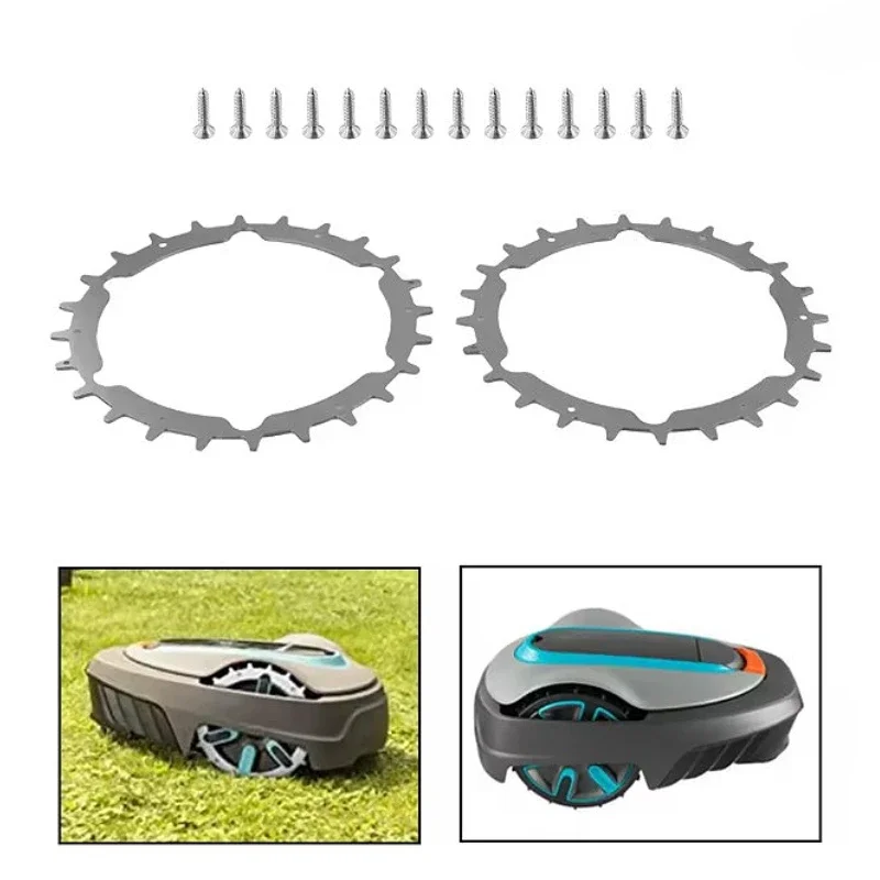 AliExpress - Roues de Traction pour tondeuse robot Gardena Sileno City 250 Smart 300 400 500 Smart 600, 2 pièces, 212mm, 14 pointes de tondeuse à 