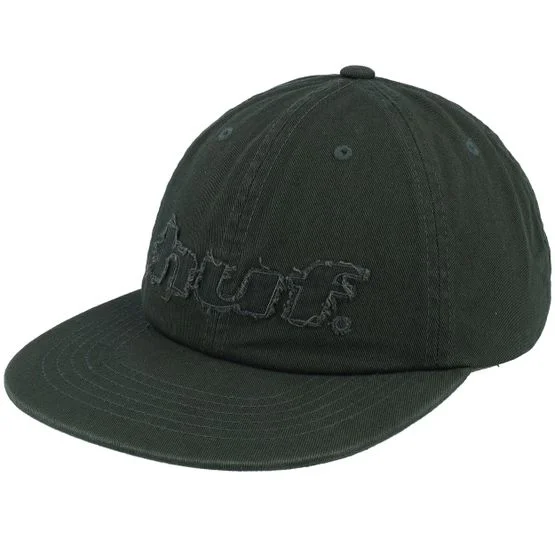 HUF - Zelená snapback Kšiltovka - Distressed Logo 5 Panel Hat Huntgreen Strapback @ Hatstore