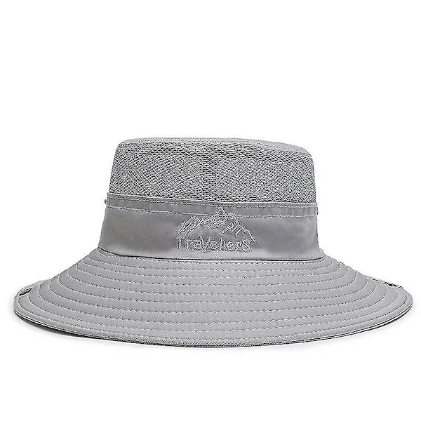 Sommar Mesh Bred Brätte Sol Uv Skydd Hatt Utomhus Hink Hatt För Vandring Camping Fiske Cykling Vuxen Kylning Hink Hatt