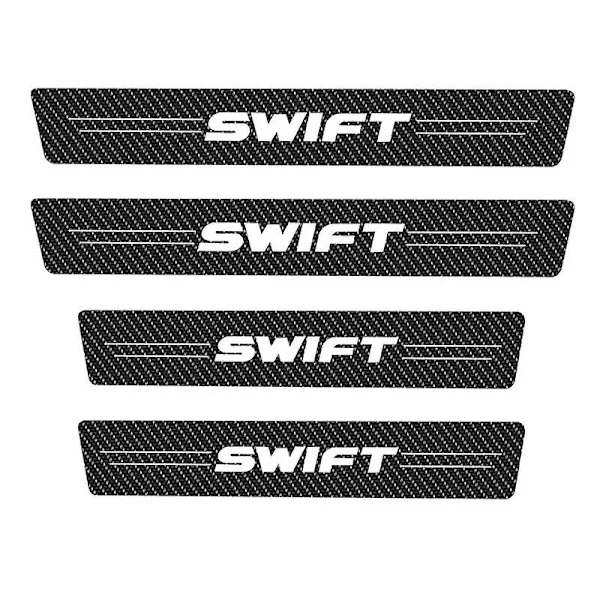 Kolfiberskydd för dörrtröskel Suzuki Swift 2005-2015 2016 Bilskydd Dörrtröskel Skyddsplatta
