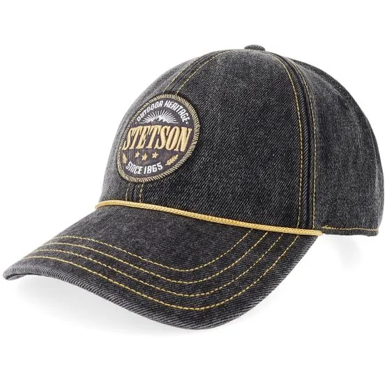 Stetson - Baseball Cap Outdoor Heritage Black Dad Cap Unconstructed Black Cap - @ Hatstore