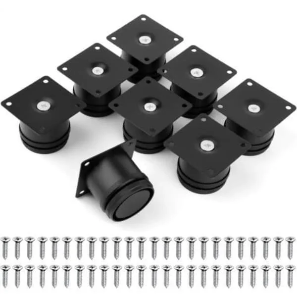 Möbelben, 50 mm justerbara möbelben med 48 skruvar, universella justerbara sängben, höjdjusterbara från 0-15 mm, möbelben (D)