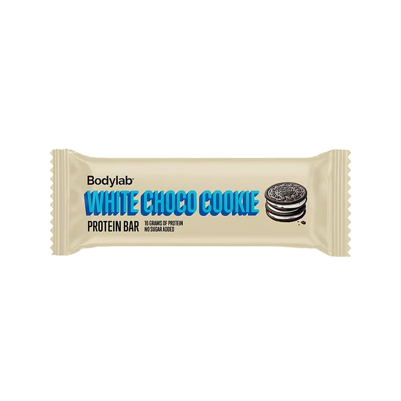 2 for 40 kr., Bodylab Protein Bar White Chocolate Cookie 55 g, Sport & Velvære, Protein & Energi, Energi- Og Proteinbarer