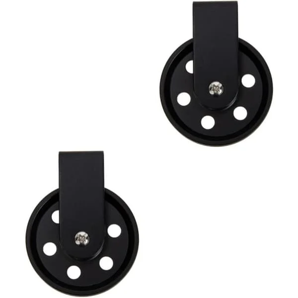 Uonlytech 2 stk. belysningstilbehør opphengshjul svart vegglampe jernhjul vegglampe retro kråkevognhjul utendørs kabel