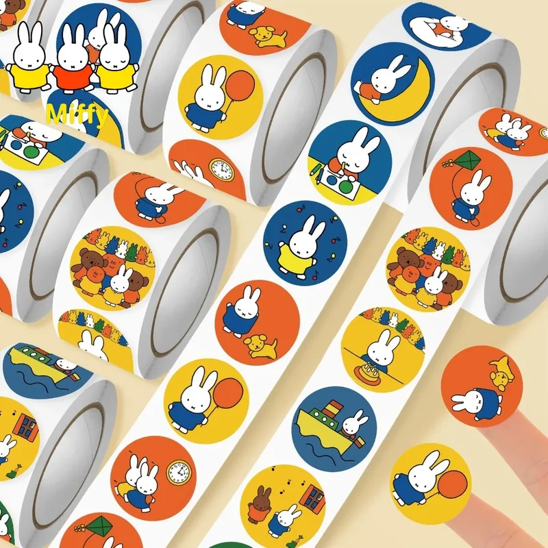 AliExpress - 500 stuks Kawaii Miffy Sticker Seal Sticker Cartoon Konijn Roll Sticker Cartoon Ins-stijl Planner Decoratie Cadeau