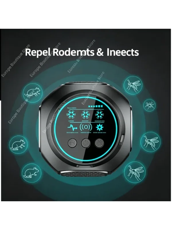 AliExpress - 2026 NEW 4-in-1 Ultrasonic Pest Repeller 360 Degree Electronic Rat Repellent for Indoor Repels Flies Cockroaches Mosquitoes